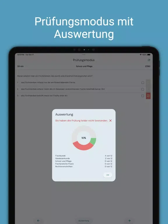Angelschein Theorie Trainer iPad  スクリーンショット
