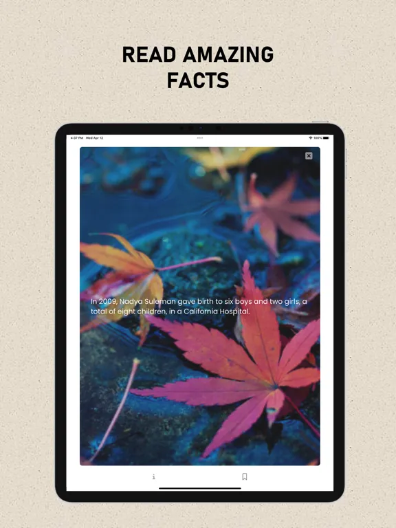 Daily Random Facts, Cool Facts iPad  Screenshots