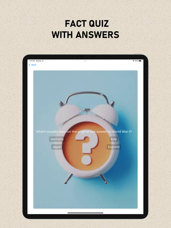 Daily Random Facts, Cool Facts iPad  Screenshots