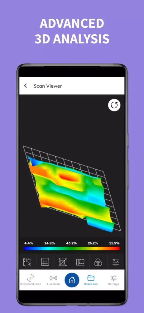Capturas de tela do 3D Ground Monitoring