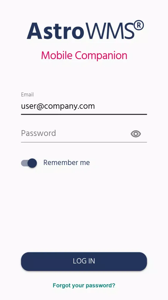 Astro WMS® Mobile Companion Screenshots