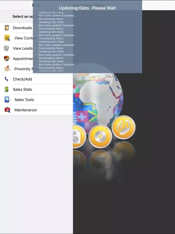 Capturas de tela do CCI SalesMagic iPad 