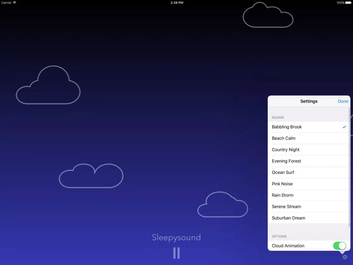 Captures d'écran de Sleepysound iPad 