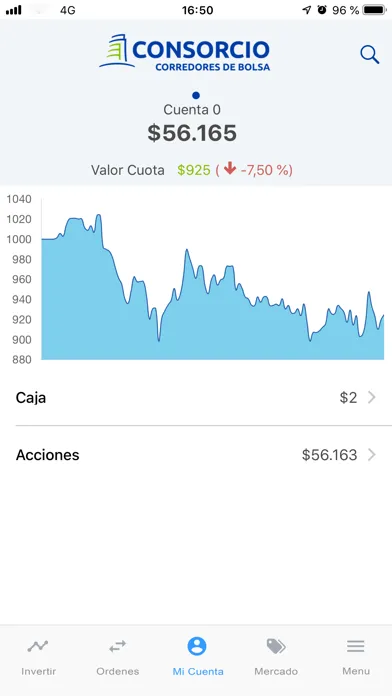 ภาพหน้าจอของ Corredores de Bolsa Consorcio