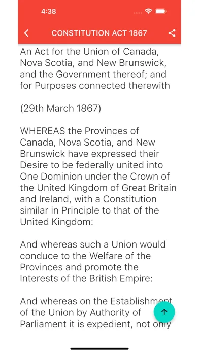Capturas de tela do Constitution of Canada