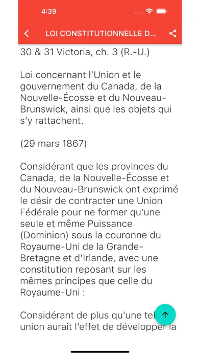 Capturas de tela do Constitution of Canada