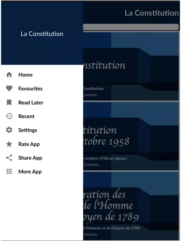 Constitution Française iPad  Screenshots