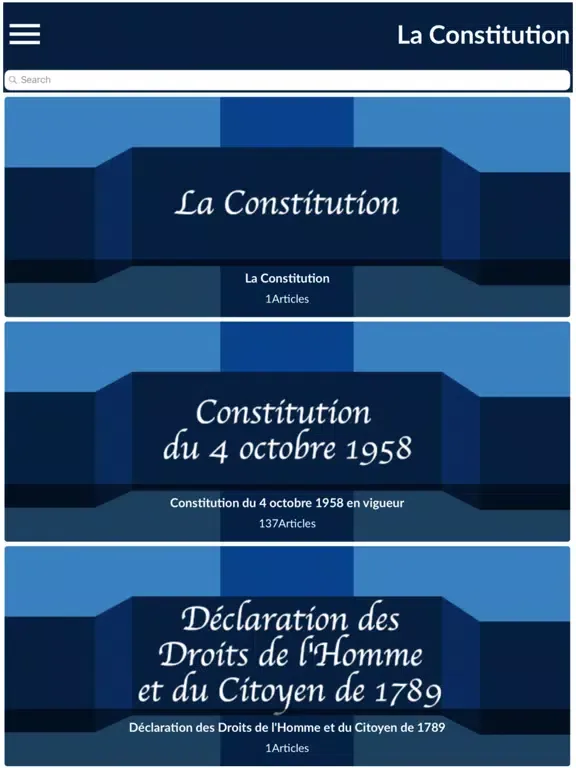 Constitution Française iPad  Screenshots