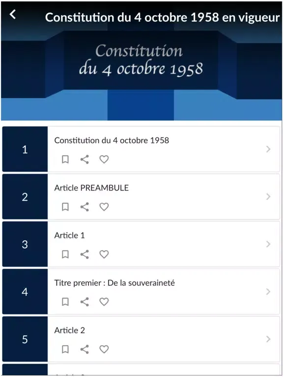 Constitution Française iPad  Screenshots
