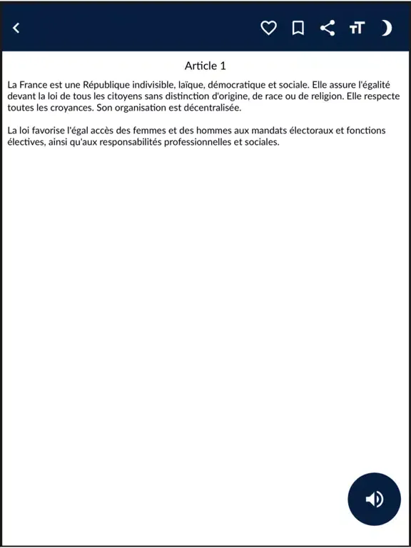 Constitution Française iPad  Screenshots