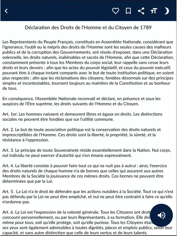 Constitution Française iPad  Screenshots