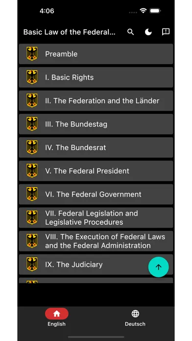 Tangkapan skrin Constitution of Germany