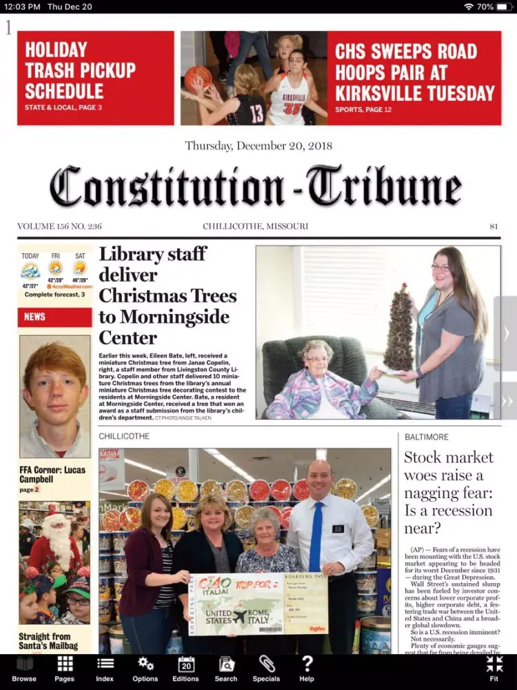 Constitution Tribune eEdition iPad  स्क्रीनशॉट