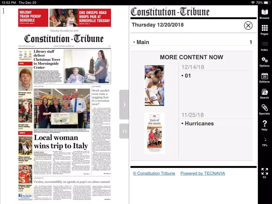 Constitution Tribune eEdition iPad  स्क्रीनशॉट
