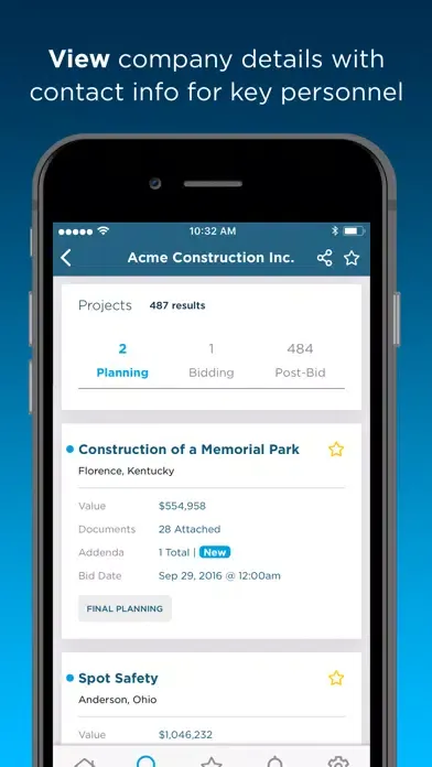 Ảnh chụp màn hình của ConstructConnect Contractors
