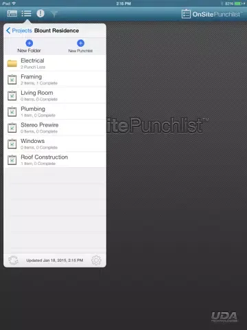 Capturas de pantalla de OnSite Punchlist iPad 
