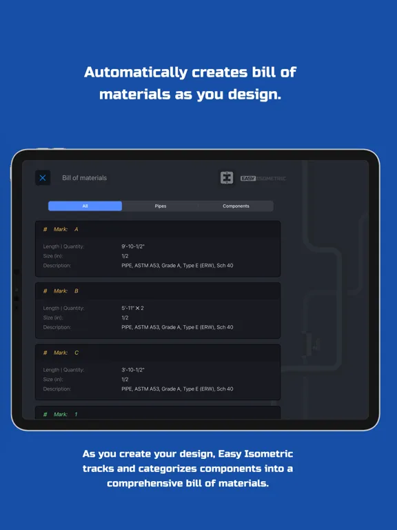Скриншоты Easy Isometric: Pipe Iso App iPad 