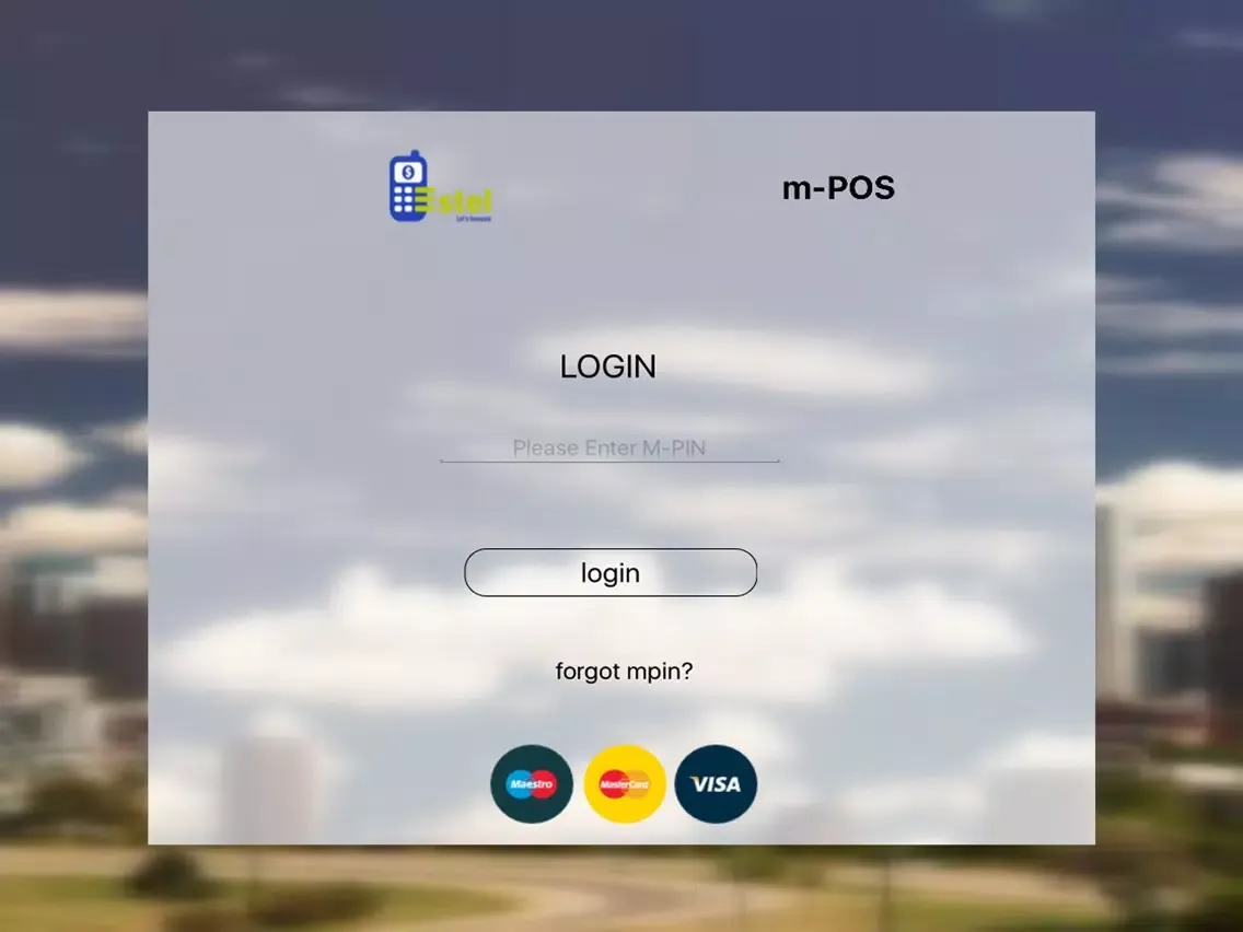 Tangkapan layar Estel mPOS iPad 