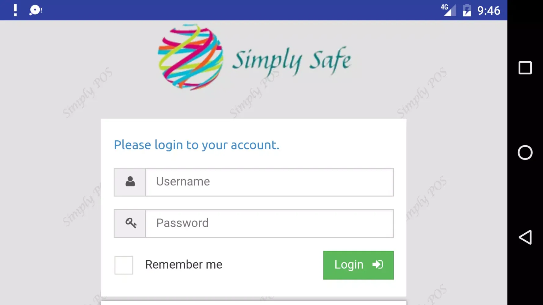 Screenshot di SImply POS