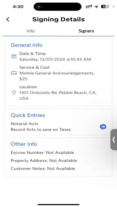 Zrzuty ekranu The Notary App