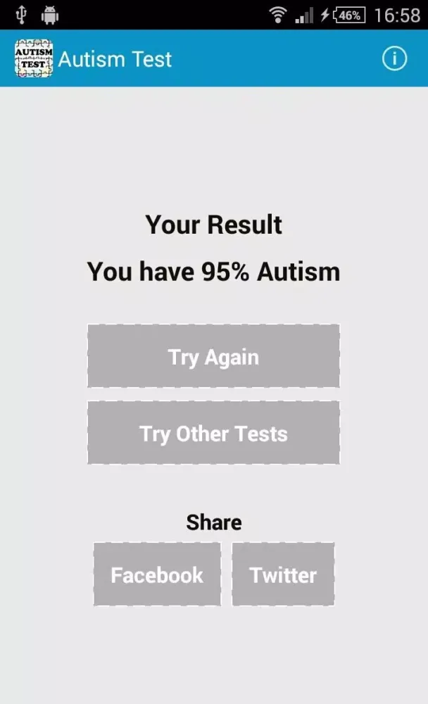 Ảnh chụp màn hình của Autism Test