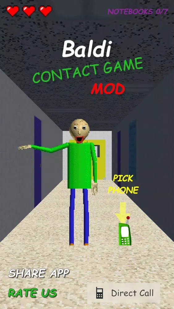Capturas de pantalla de Scary Baldi Contact Game Mod