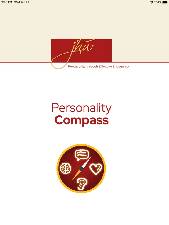 Ảnh chụp màn hình của JHW Personality Compass iPad 