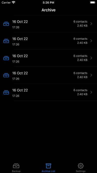 Contacts Backup - ConBackups স্ক্রিনশট