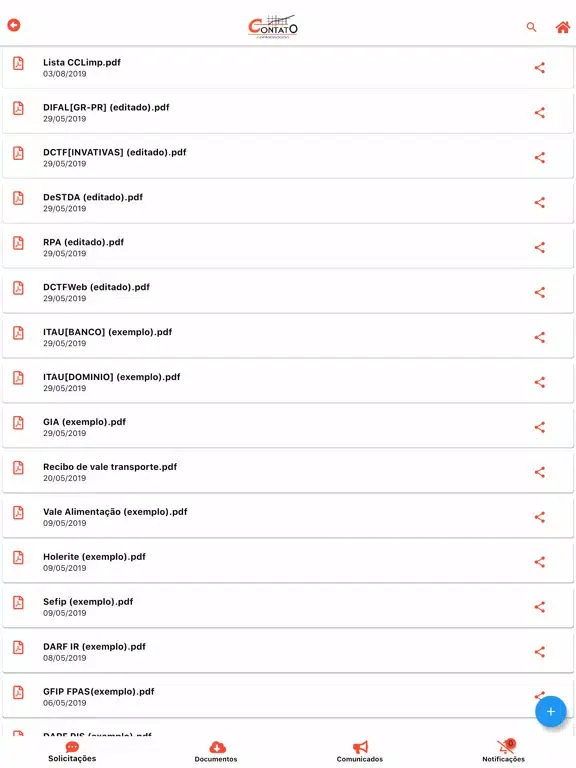 Ảnh chụp màn hình của Contato Contabilidade iPad 