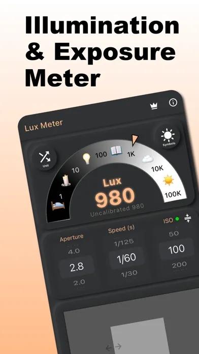 ภาพหน้าจอของ Film Exposure Meter EV FC LUX