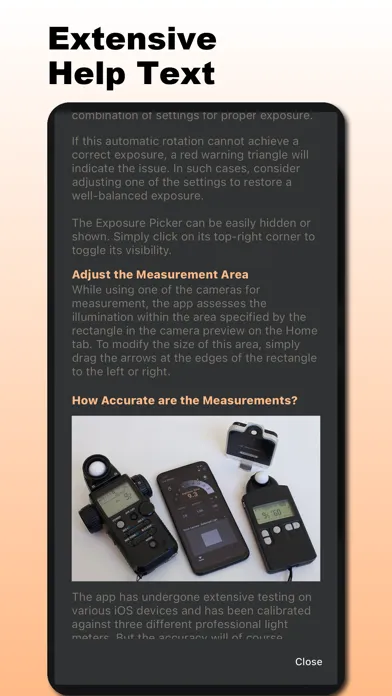 ภาพหน้าจอของ Film Exposure Meter EV FC LUX