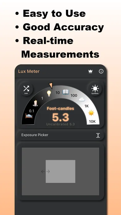 ภาพหน้าจอของ Film Exposure Meter EV FC LUX