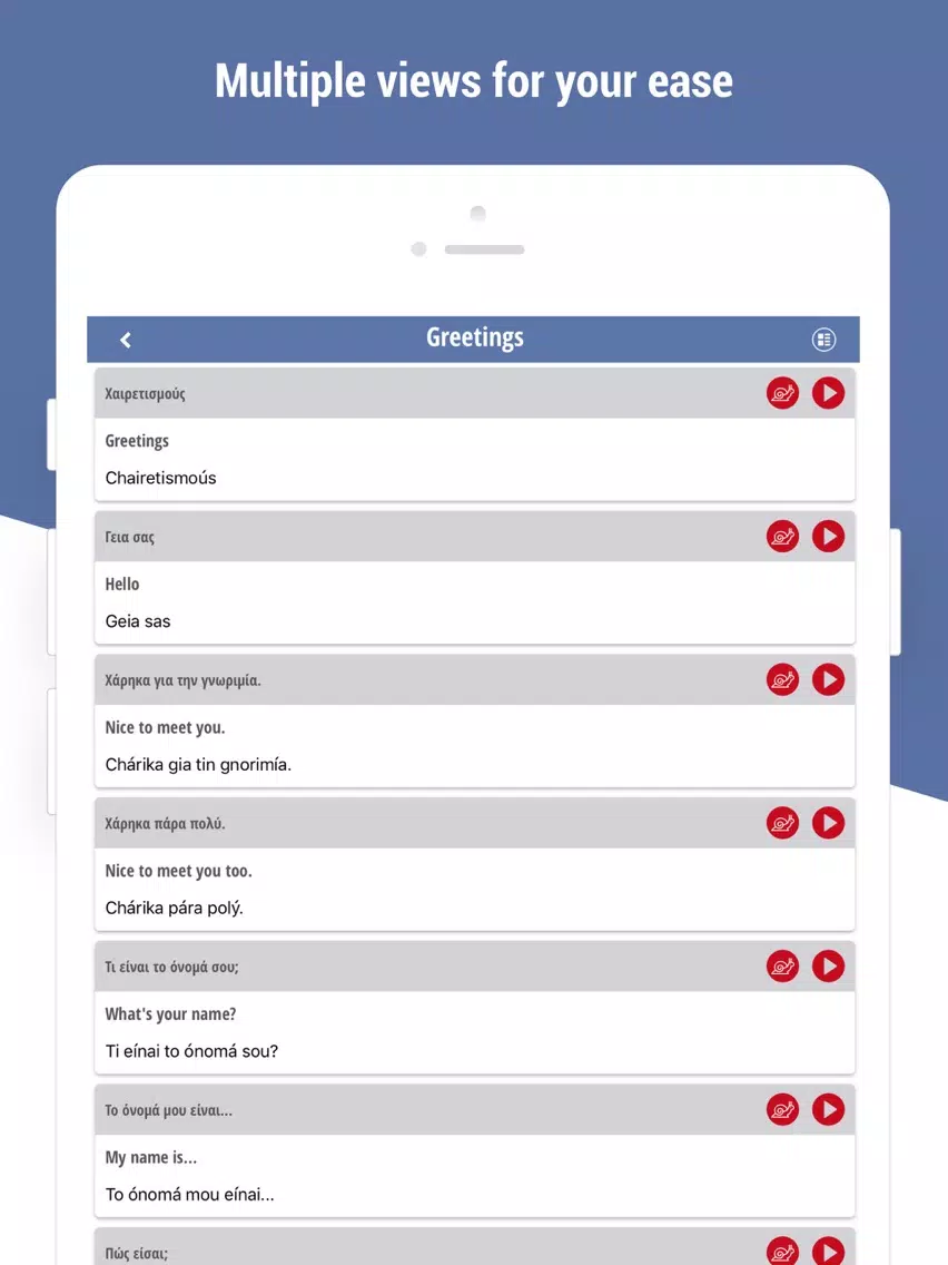 Learn Greek Language App iPad 应用截图