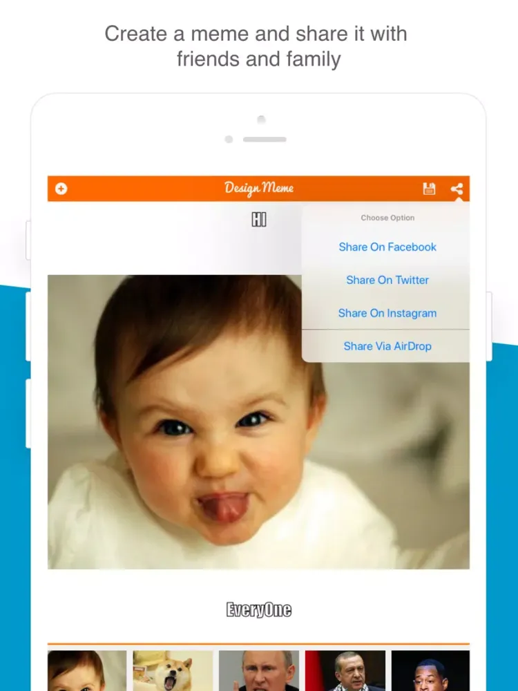 CA Meme Generator - Meme maker iPad  스크린샷