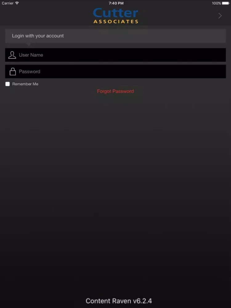 Capturas de tela do Cutter Associates iPad 