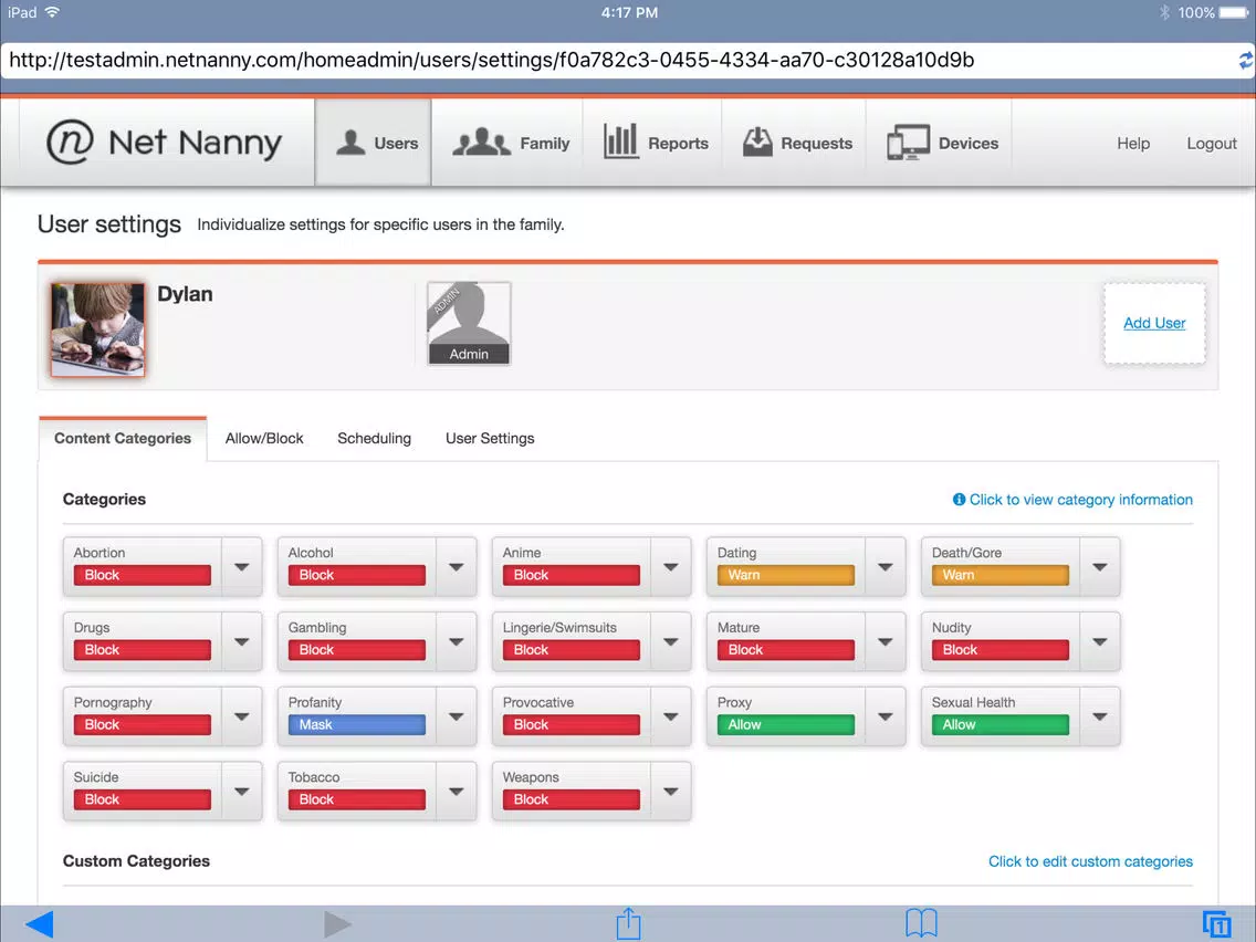 Net Nanny Family Protect Pass iPad 應用截圖