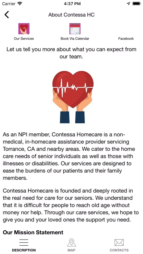 Ảnh chụp màn hình của Contessa HomeCare