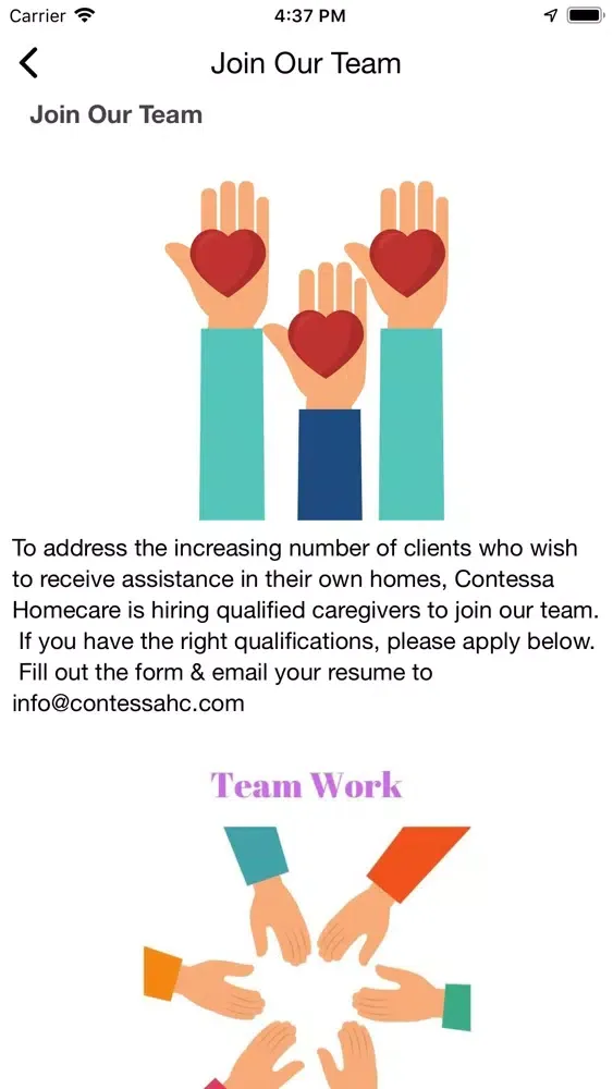 Ảnh chụp màn hình của Contessa HomeCare