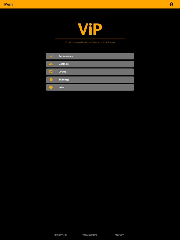 Tangkapan layar Continental ViP iPad 