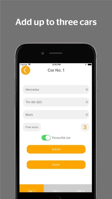 Cory Ride Sharing Screenshots