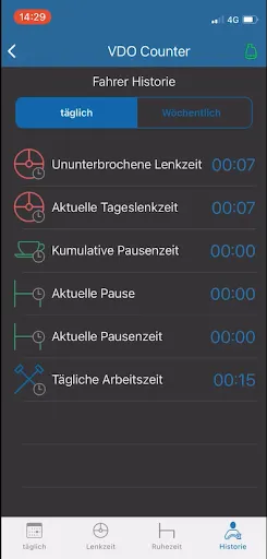 Captures d'écran de Tachograph Driver App