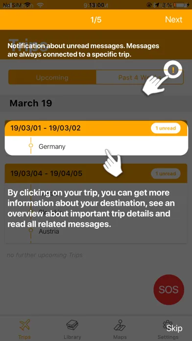 Capturas de tela do Continental TravelSAFE