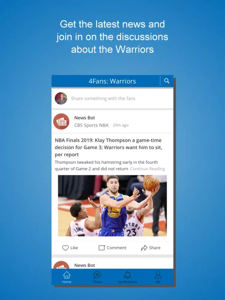Zrzuty ekranu 4Fans for Warriors Fans iPad 