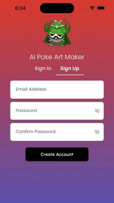 ภาพหน้าจอของ AI Poke Art Generator
