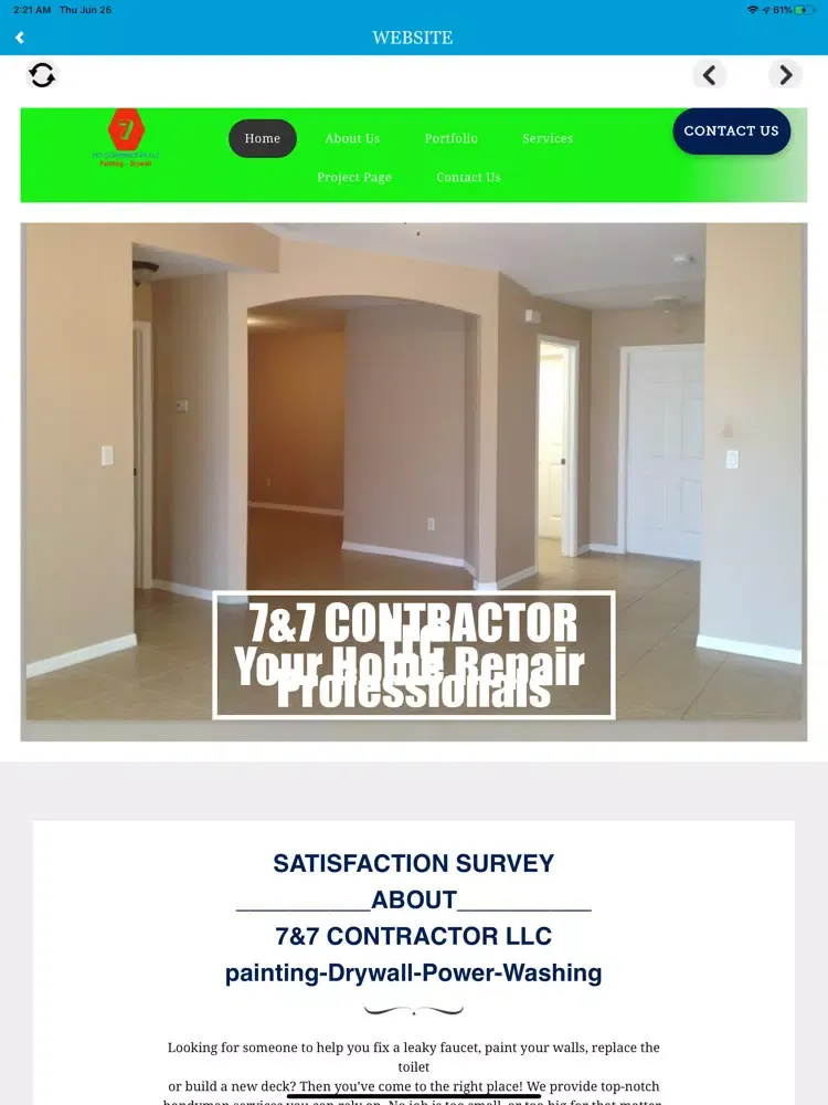 Capturas de tela do 77 CONTRACTOR LLC iPad 
