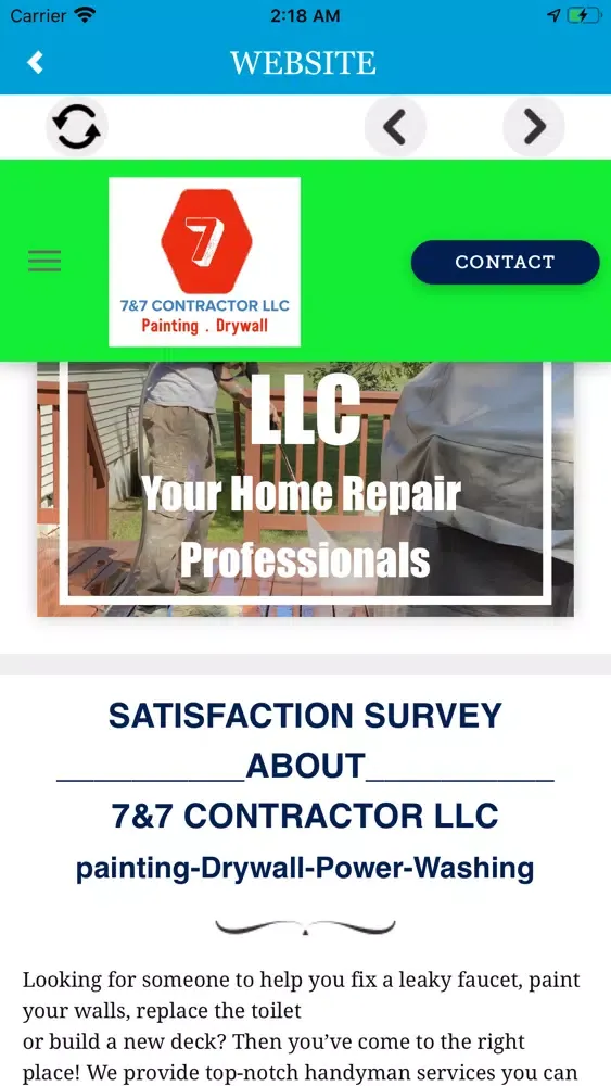 Capturas de tela do 77 CONTRACTOR LLC