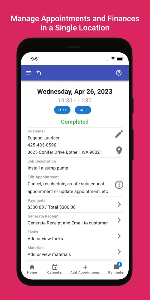 Capturas de tela do Contractor Pro App