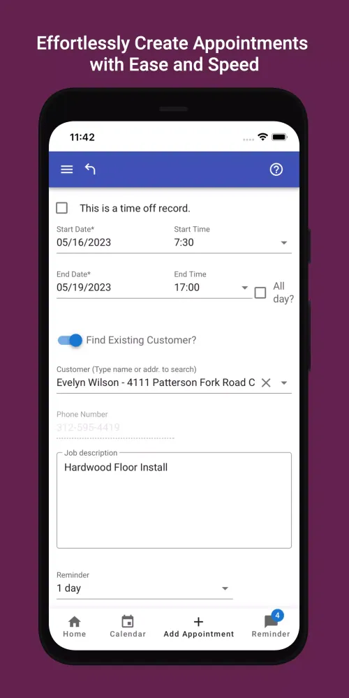 Capturas de tela do Contractor Pro App
