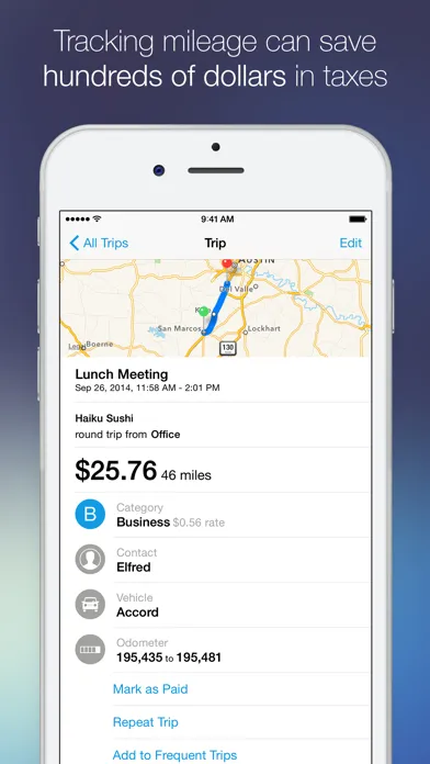 Mileage Log+  Trip Log Tracker Screenshots