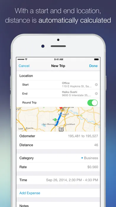 Mileage Log+  Trip Log Tracker Screenshots